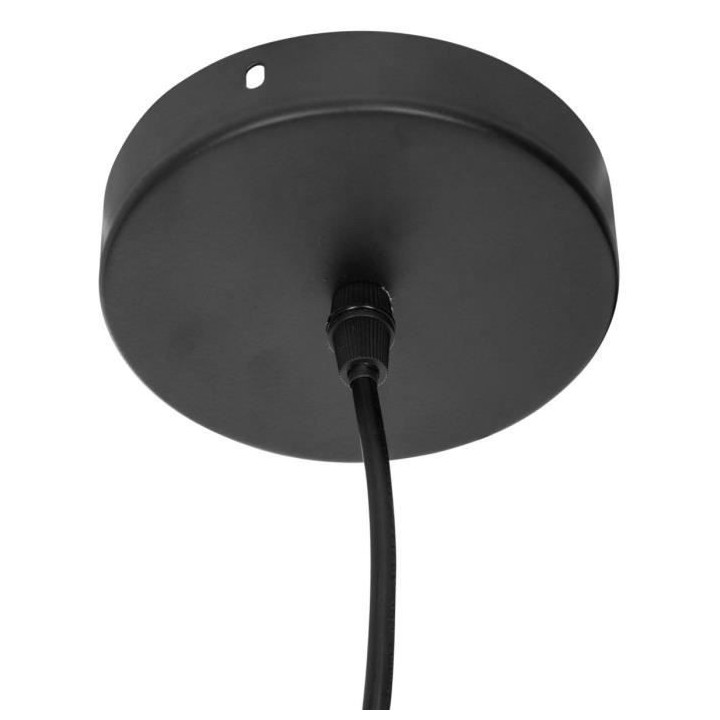 Suspension boule en verre strié - Ø 15 x H 19 cm - Transparent