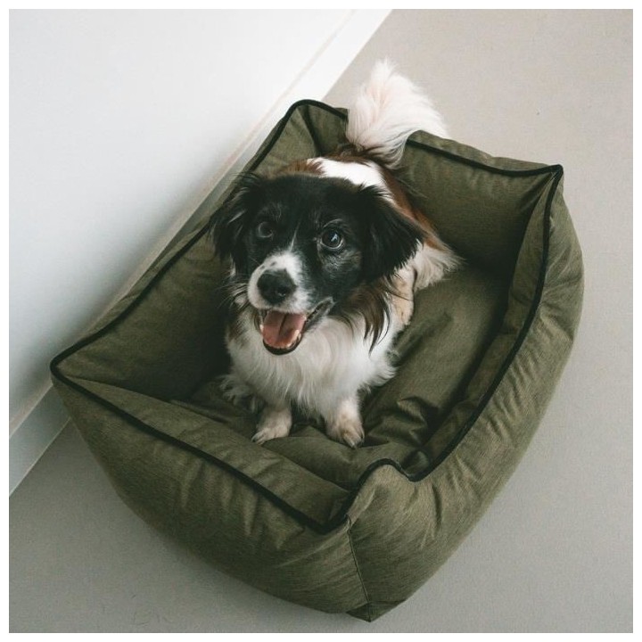 DUVO+ Panier Poly Siesta Olive vert - 85 x 70 x 22 cm - 2,773 kg - Pou