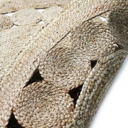 Tapis DECO Jute ROSACE diam 90 cm - Naturel