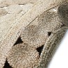 Tapis DECO Jute ROSACE diam 90 cm - Naturel