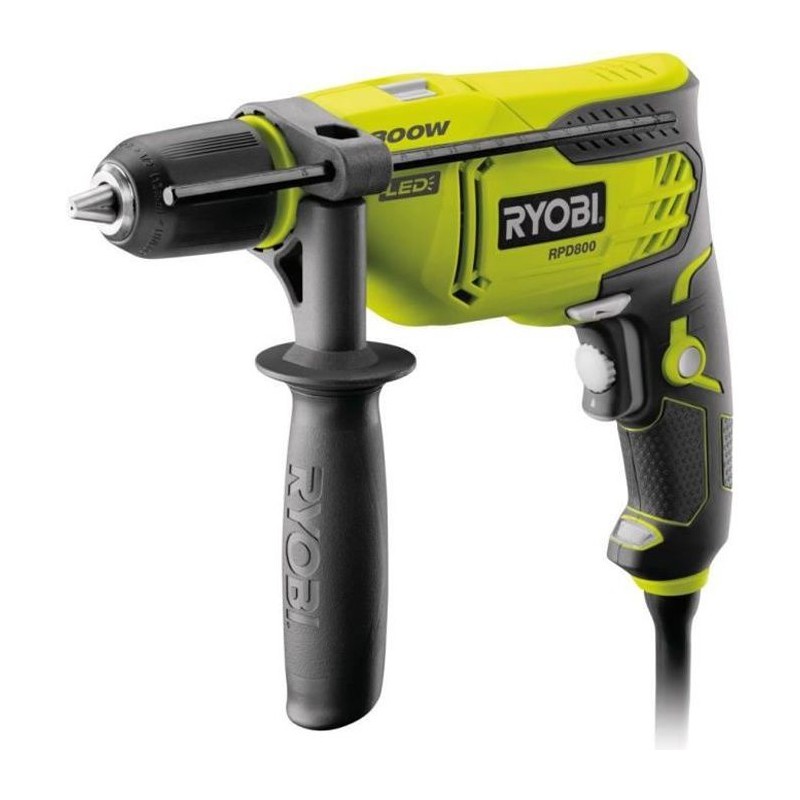 RYOBI Perceuse a percussion 800 Watts - coffret