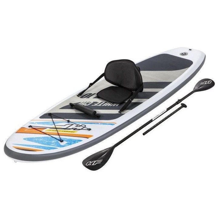 BESTWAY Paddle Kayak gonflable et transformable, Hydro-Force White Cap