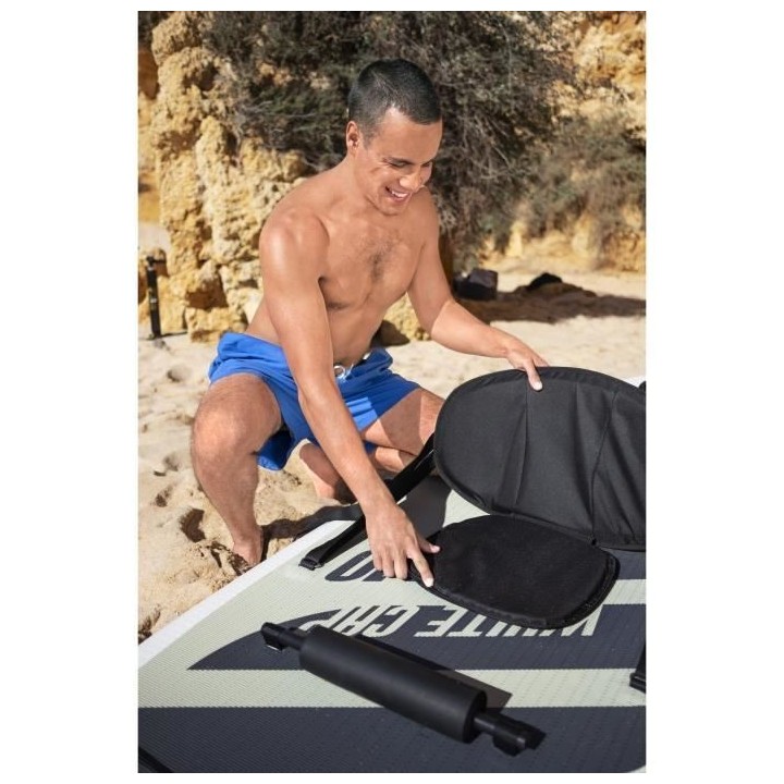 BESTWAY Paddle Kayak gonflable et transformable, Hydro-Force White Cap