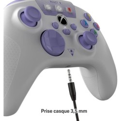 Manette de jeu filaire Xbox Series Xbox One Windows - Turtle Beach REACT-R - Blanc/Violet