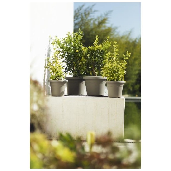 PLASTIKEN Pot a fleurs Ø 52 cm rond - Anthracite