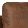 Canapé d'angle droit 4 places - Tissu marron vintage - Contemporain - L 215 x P 140 x H 86 cm - PAUL