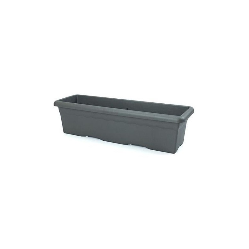 PLASTIKEN Jardiniere rectangulaire - 60 X 33 cm - Anthracite