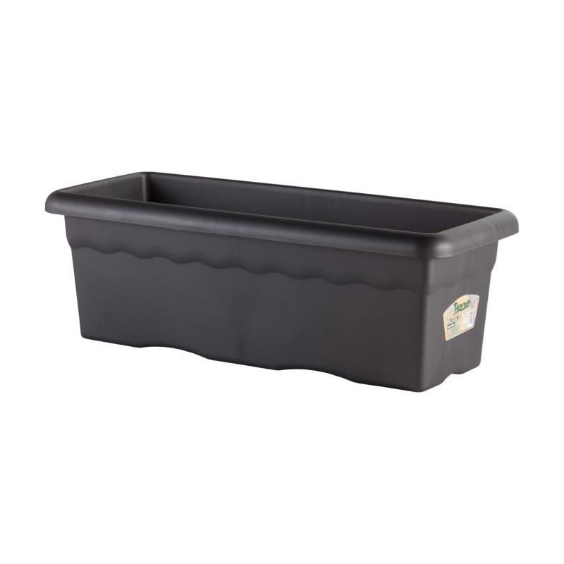 PLASTIKEN Jardiniere rectangulaire - 80 X 33 cm - Anthracite