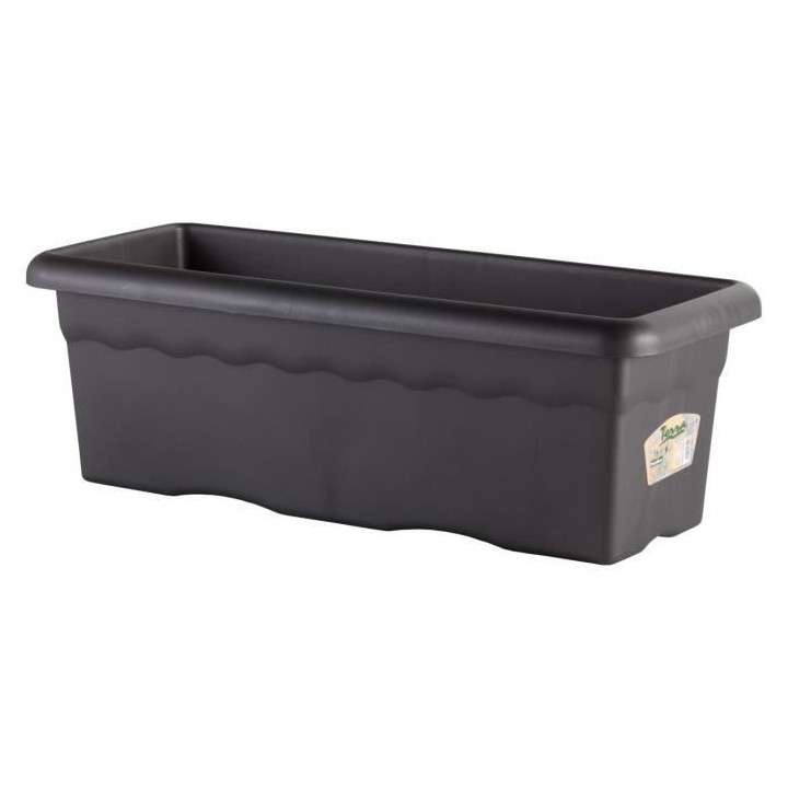 PLASTIKEN Jardiniere rectangulaire - 80 X 33 cm - Anthracite