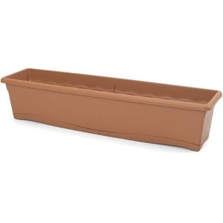 PLASTIKEN Jardiniere rectangulaire Ø 80 X 20 cm avec plateau - Terrac