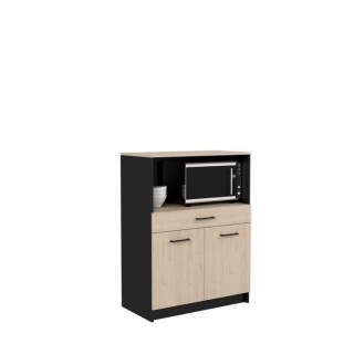 Buffet Cuisine - L 80 x P 42,8 x H 107 cm - 1 Tiroir et 2 Portes - Che