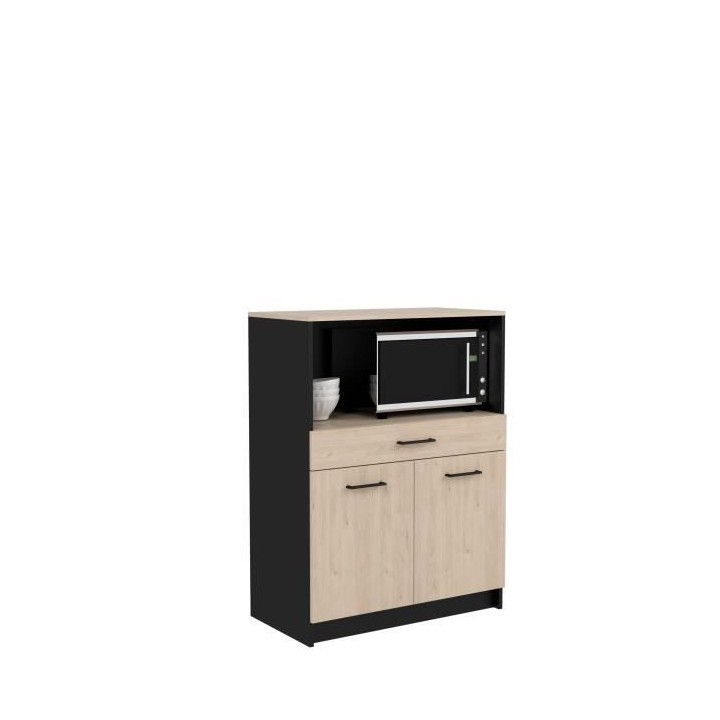 Buffet Cuisine - L 80 x P 42,8 x H 107 cm - 1 Tiroir et 2 Portes - Che