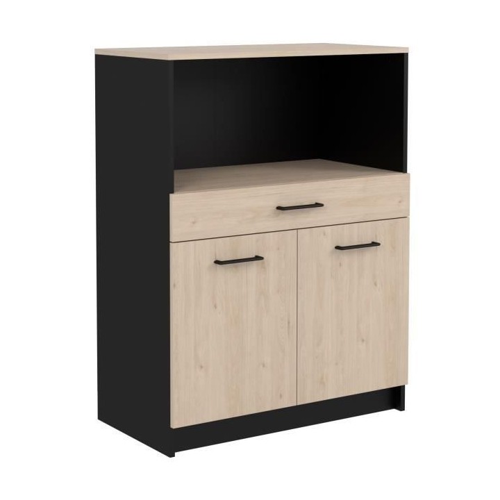 Buffet Cuisine - L 80 x P 42,8 x H 107 cm - 1 Tiroir et 2 Portes - Che