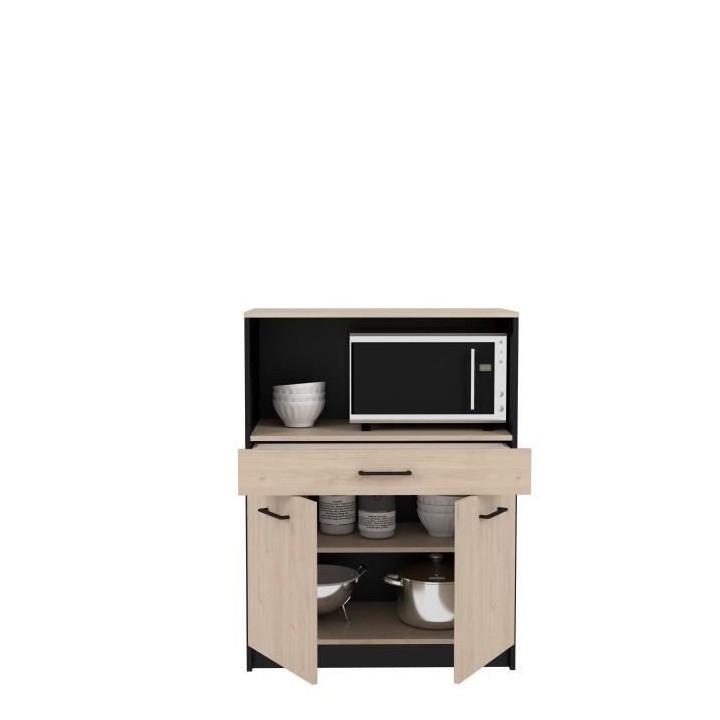 Buffet Cuisine - L 80 x P 42,8 x H 107 cm - 1 Tiroir et 2 Portes - Che