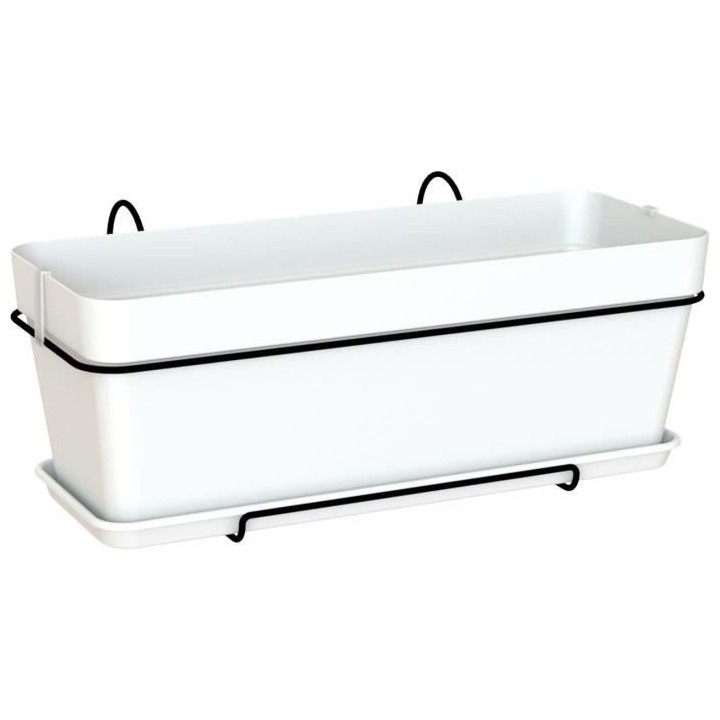ARTEVASI - Kit Jardiniere capri 50cm v2 blanc 50,2 x 28,5 x h20,7 cm -