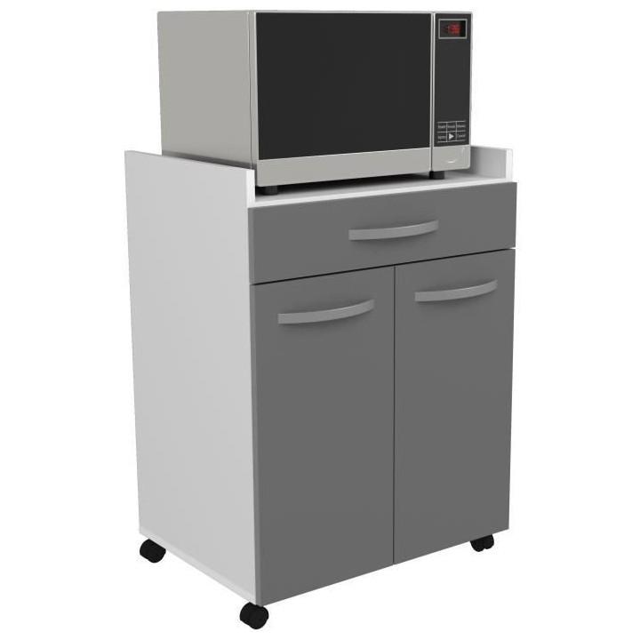 OSLO Desserte de 60 cm - 1 Tiroir et 1 Porte - L 60 x P 44 x H 81 cm -