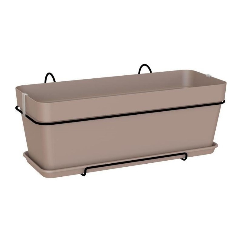 ARTEVASI - Kit Jardiniere capri 50cm v2 taupe 50,2 x 28,5 x h20,7 cm - 1,54l