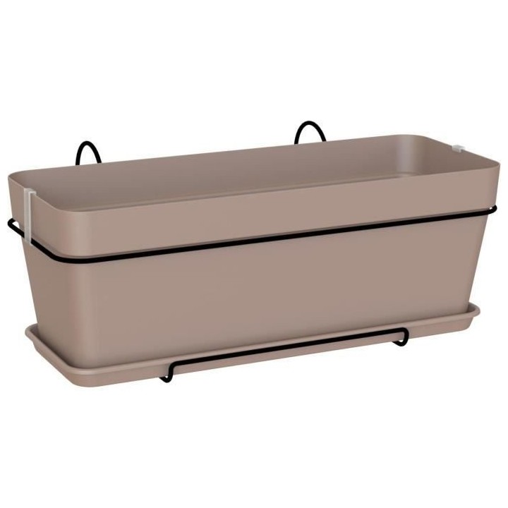 ARTEVASI - Kit Jardiniere capri 50cm v2 taupe 50,2 x 28,5 x h20,7 cm -
