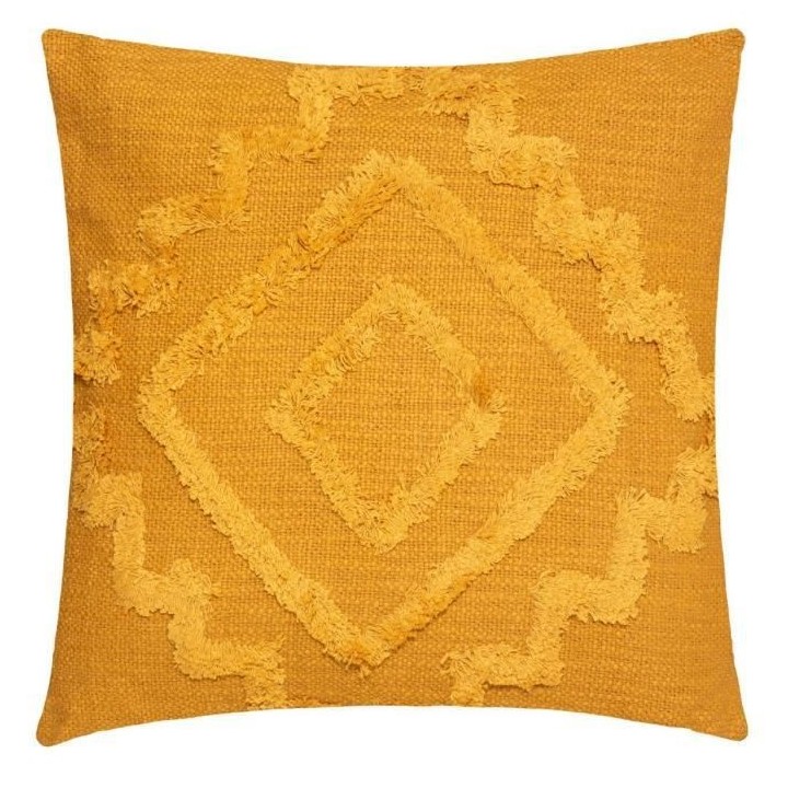 Coussin Tuft Inca - 40 x 40 cm - Jaune Ocre