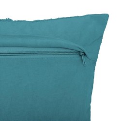 Coussin Tuft Inca - 40 x 40 cm - Bleu Canard