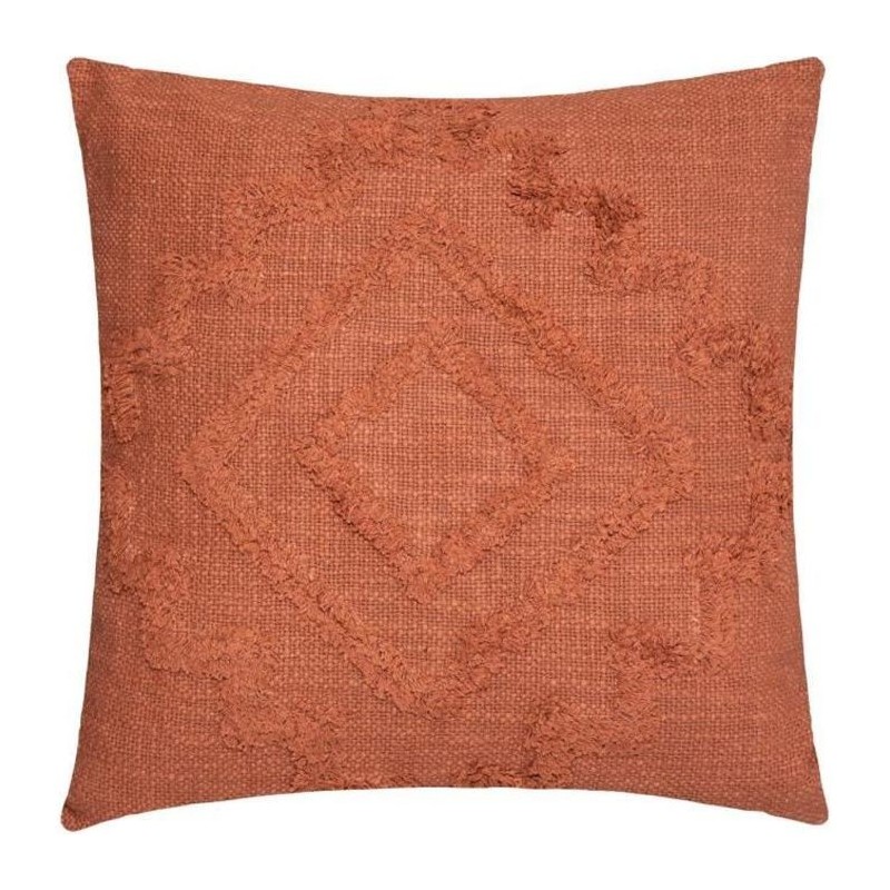 Coussin Tuft Inca - 40 x 40 cm - Terracotta