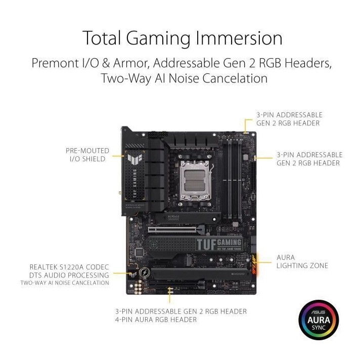 ASUS TUF GAMING X670E-PLUS WIFI Carte mere Socket AM5 AMD X670