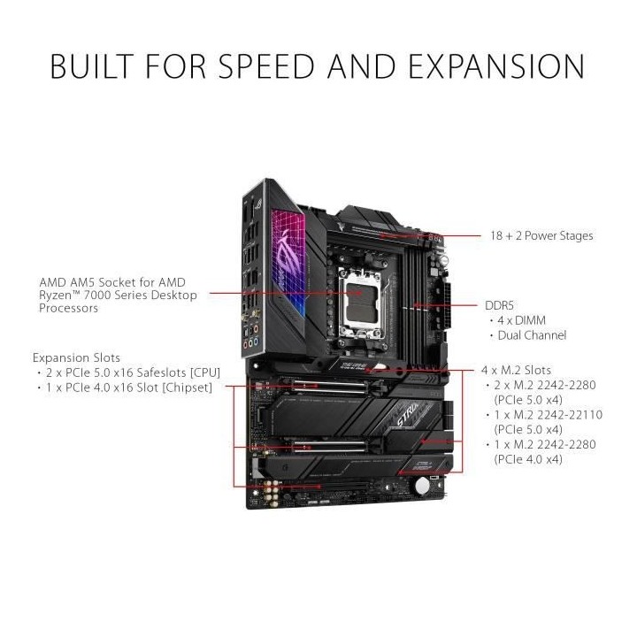 ASUS ROG STRIX X670E-E GAMING WIFI Carte mere Socket AM5 AMD X670