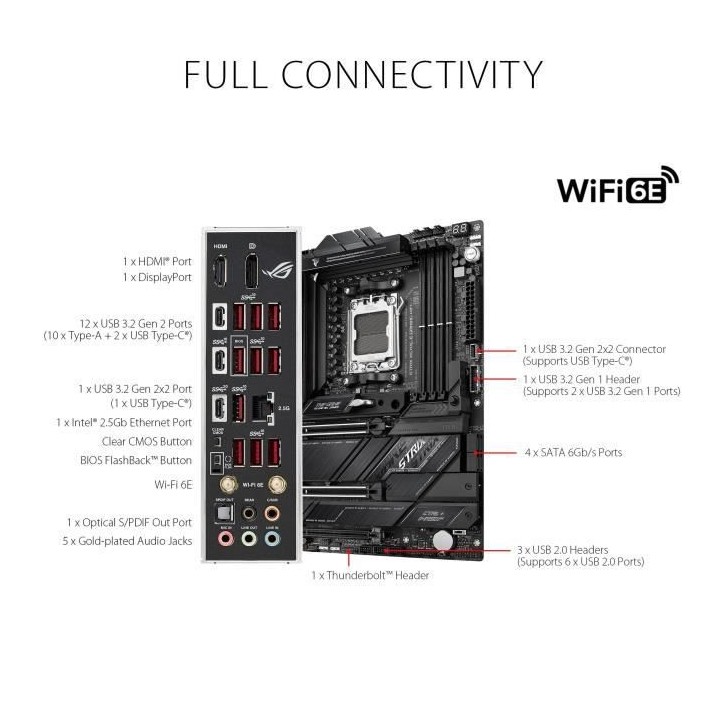 ASUS ROG STRIX X670E-E GAMING WIFI Carte mere Socket AM5 AMD X670