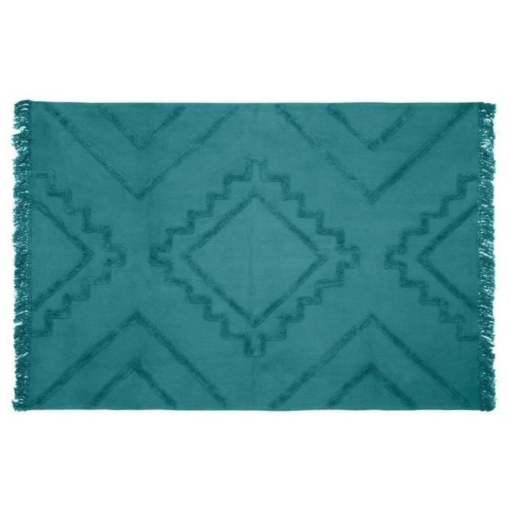 Tapis Tuft Inca - 120 x 170 cm - Bleu canard
