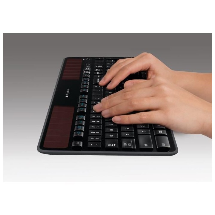 LOGITECH - Clavier sans fil solaire K750 - AZERTY - Noir
