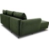 Canapé d'angle convertible réversible 3-4 places CLAUDIUS - Tissu Vert Olive - Coffre de rangement - L 244 x P 158 x H 95 cm