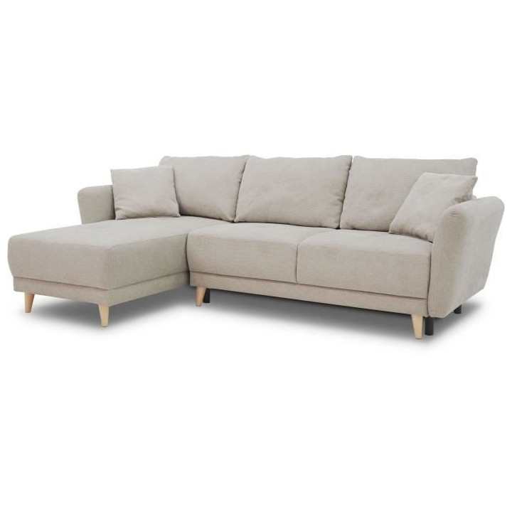 Canapé d'angle convertible réversible 3-4 places CLAUDIUS - Tissu Be
