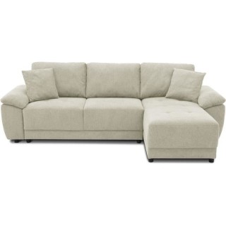 Canapé d'angle convertible réversible 4 places ARIEL - Tissu Beige -