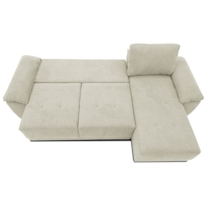 Canapé d'angle convertible réversible 4 places ARIEL - Tissu Beige -