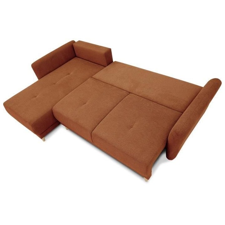 Canapé d'angle convertible réversible 3-4 places CLAUDIUS - Tissu Te