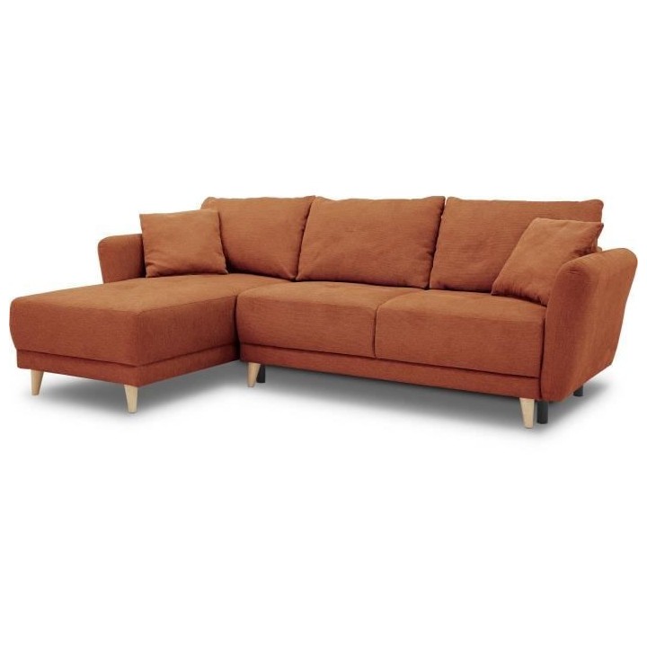 Canapé d'angle convertible réversible 3-4 places CLAUDIUS - Tissu Te