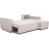 Canapé d'angle convertible réversible 3-4 places PHARELL - Velours côtelé beige - Coffre de rangement - L 230x P 155 x H 71-