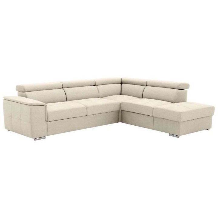 Canapé d'angle convertible réversible 3-4 places DAYTONA - Tissu Bei