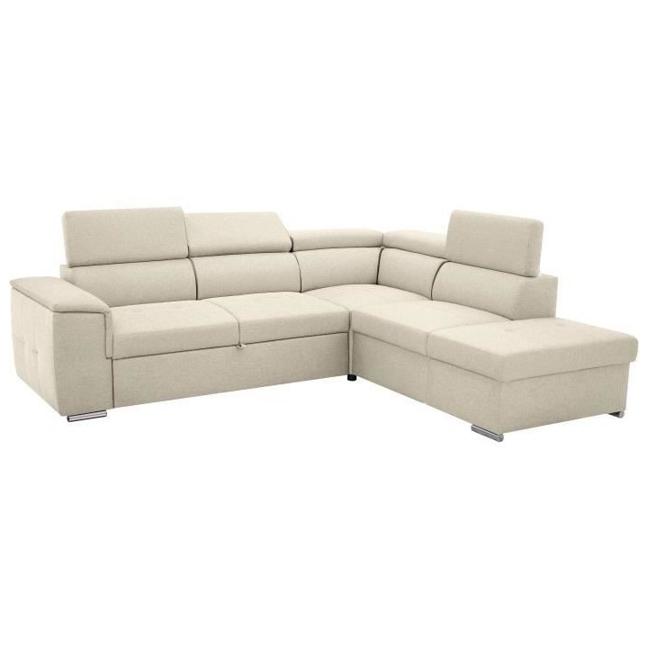 Canapé d'angle convertible réversible 3-4 places DAYTONA - Tissu Bei