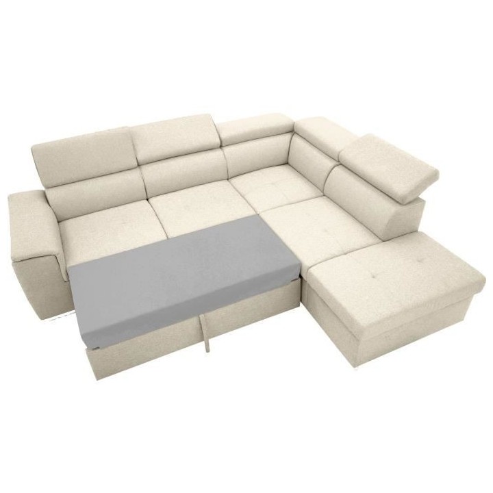 Canapé d'angle convertible réversible 3-4 places DAYTONA - Tissu Bei