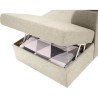 Canapé d'angle convertible réversible 3-4 places DAYTONA - Tissu Beige - Coffre de rangement - L 260 x P 218 x H 77 cm