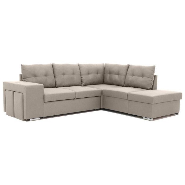 Canapé d'angle convertible réversible 4-5 places MITCHELL - Tissu Be