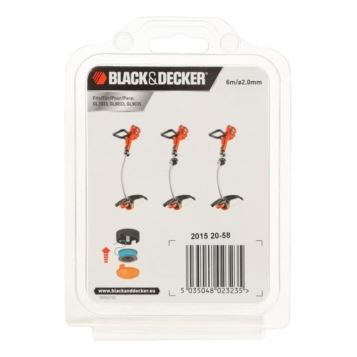 BLACK & DECKER Bobine Reflex 6m fil 2mm