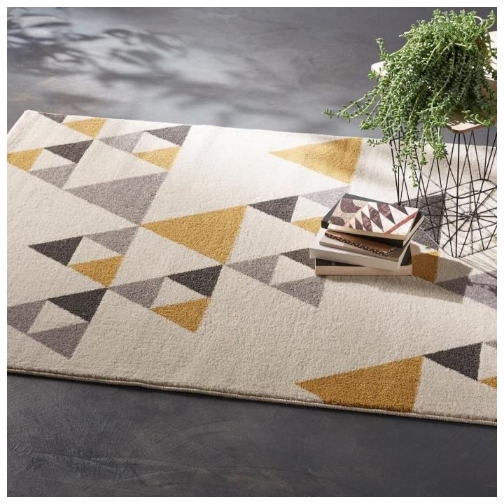 Tapis Triangle Ilan - Jaune ocre - 120x170 cm