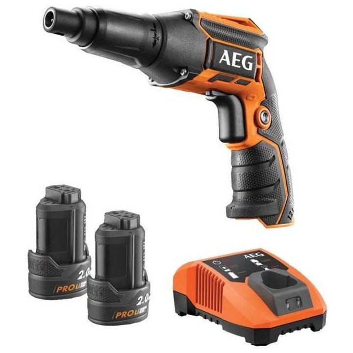 Visseuse plaquiste AEG 12V Li-ion - 2 batteries 2.0Ah - 1 chargeur - B
