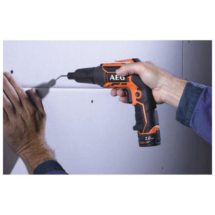Visseuse plaquiste AEG 12V Li-ion - 2 batteries 2.0Ah - 1 chargeur - B