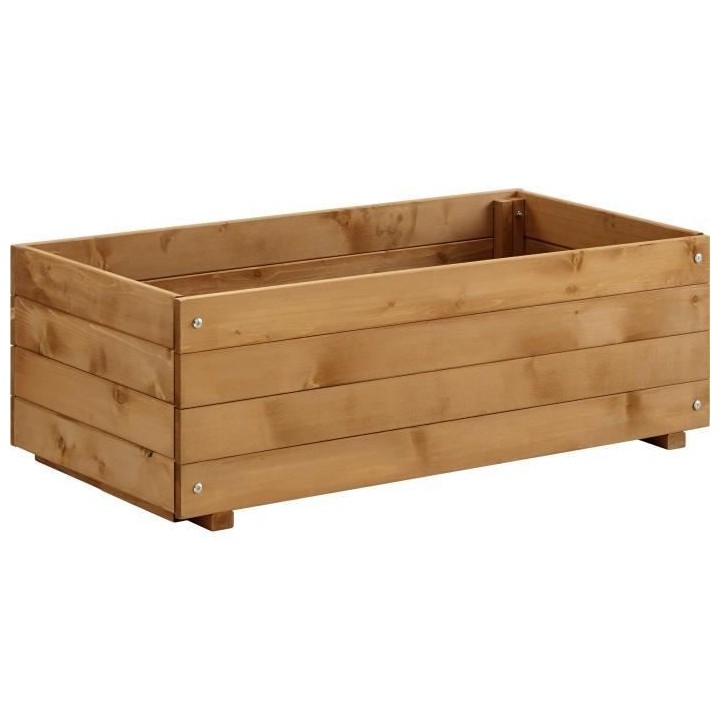 Jardiniere rectangulaire 60 L - Bois sapin d'Espagne - 80 x 40 x 27 cm