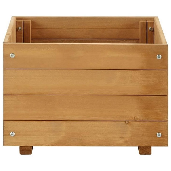 Jardiniere carré 30 L - Bois sapin d'Espagne - 40 x 40 x 27 cm - Trai