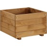 Jardiniere carré 30 L - Bois sapin d'Espagne - 40 x 40 x 27 cm - Traitement anti-corrosion