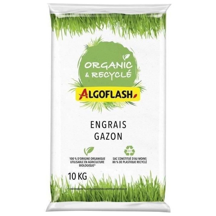 Engrais Gazon 100% Végétal - ALGOFLASH NATURASOL NATURASOL - Organic